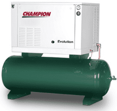 HER7F-8 Champion Evolution 7.5HP 80 Gallon Quiet Reciprocating Air Compressor 200/230/460v 3-Phase