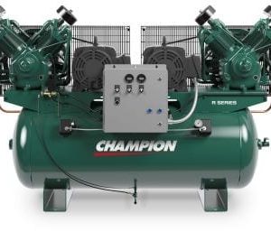 Champion Advantage HR10D-24 Duplex 230v Three Phase 240-Gallon Horizontal Air Compressor Unit With Aftercooler