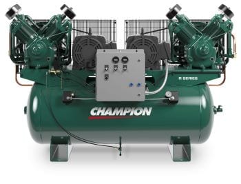 Champion Advantage HR10D-24 Duplex 230v Three Phase 240-Gallon Horizontal Air Compressor Unit With Aftercooler