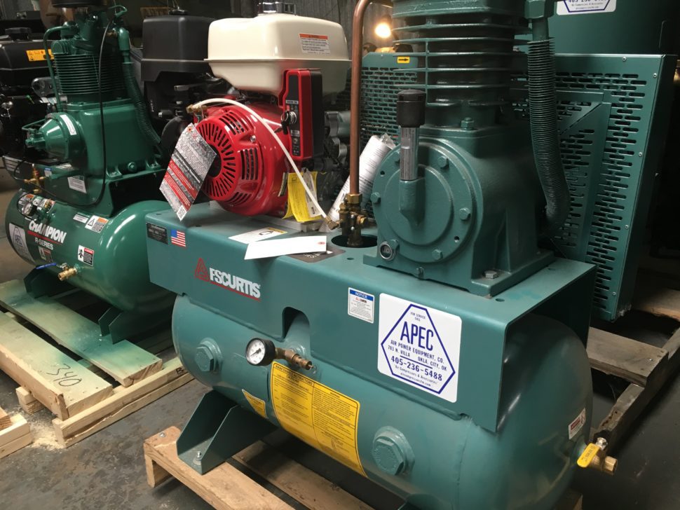 FS Curtis air compressor with APEC service tag at our Oklahoma City facility